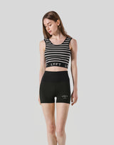 Woven Stripe Tanktop - Black
