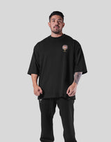 One Point Emblem Extra Big T-Shirt - Black