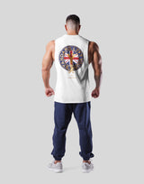 Back Emblem Loose Fit Tanktop - White