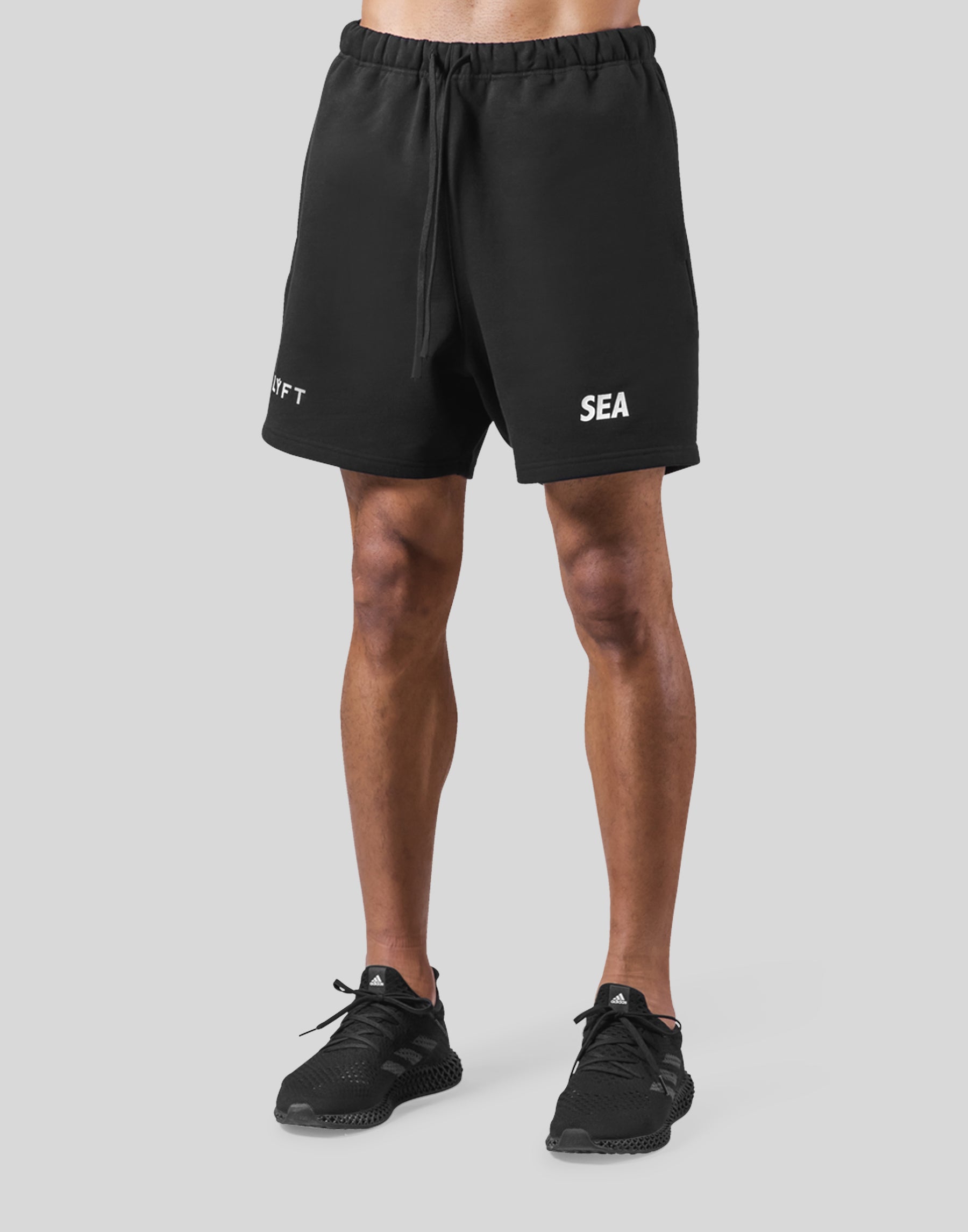 LÝFT × WIND AND SEA Sweat Shorts - Black