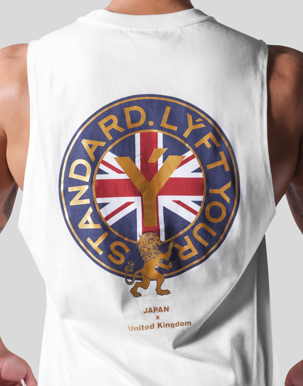 Back Emblem Loose Fit Tanktop - White