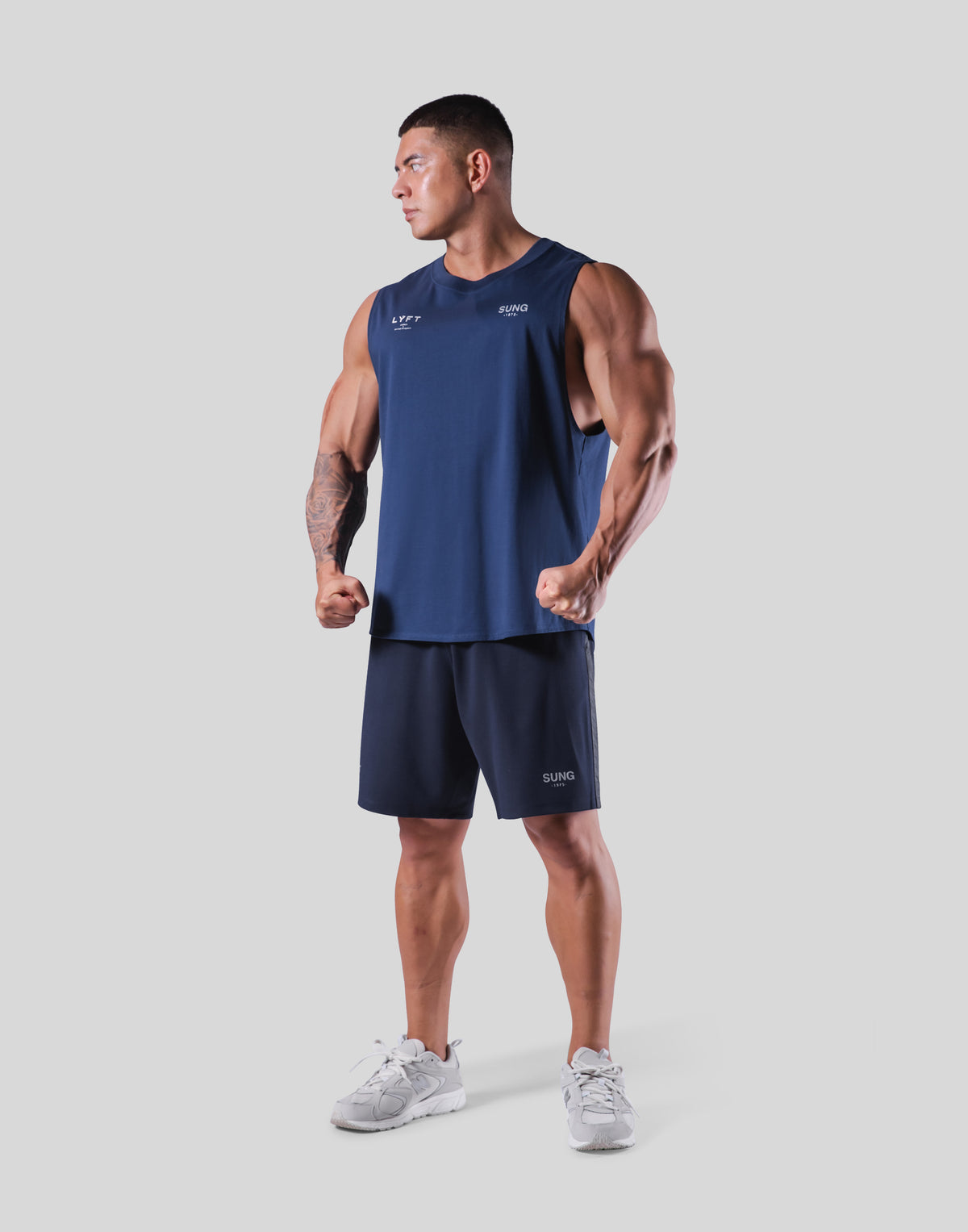 LÝFT x EVERLAST x SUNG Loose Fit Tanktop - Navy