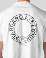 Back Emblem Cut-Off Big T-Shirt - White