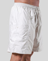 Side Pocket Nylon Shorts - Ivory