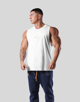 Back Emblem Loose Fit Tanktop - White