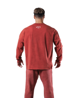 College Logo Vintage Long T-Shirt - Red