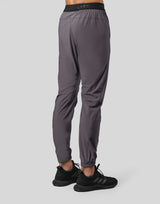 Logo Rib Stretch Slim Straight Pants - D.Grey