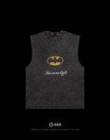 BATMAN / Bat Signal Vintage Tanktop - Black