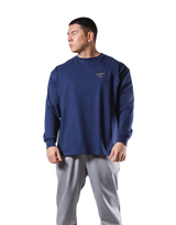 Classic Flag Long Sleeve Big T-Shirt - Navy