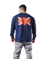 Classic Flag Long Sleeve Big T-Shirt - Navy