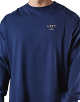 Classic Flag Long Sleeve Big T-Shirt - Navy