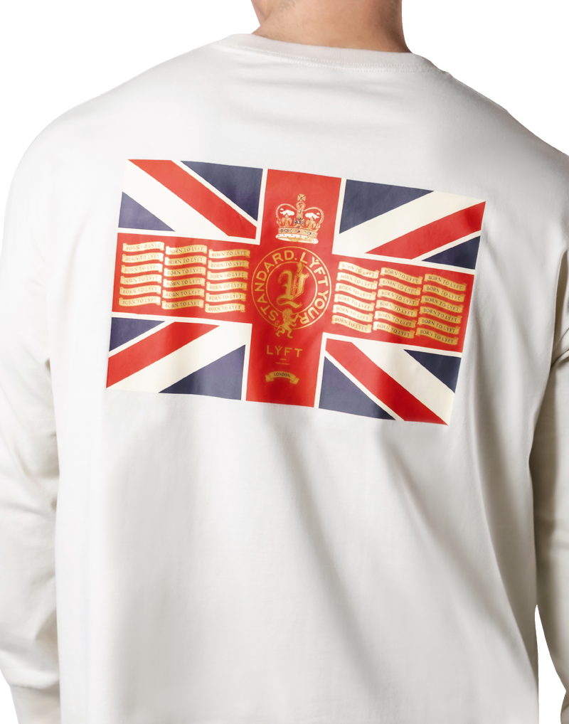 Classic Flag Long Sleeve Big T-Shirt - Ivory