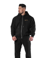Classic Flag Zip-Up Hoodie - Black