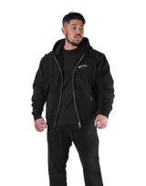 Classic Flag Zip-Up Hoodie - Black