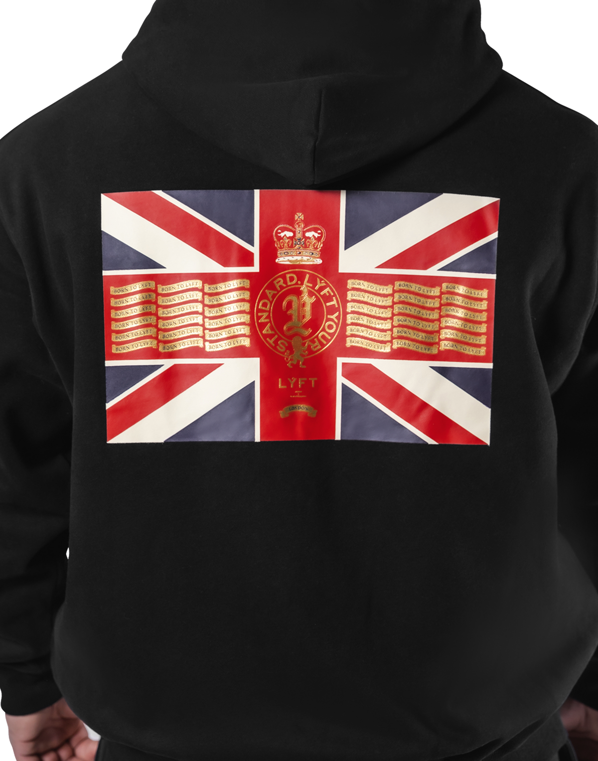 Classic Flag Zip-Up Hoodie - Black