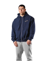 Classic Flag Zip-Up Hoodie - Navy