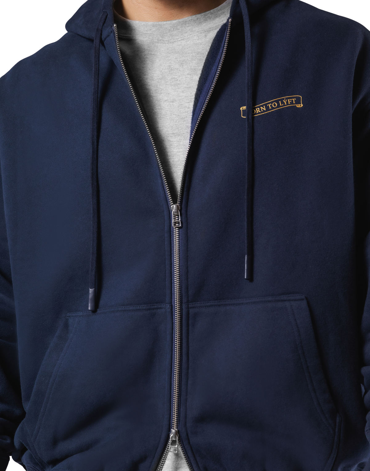 Classic Flag Zip-Up Hoodie - Navy