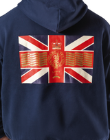 Classic Flag Zip-Up Hoodie - Navy