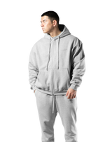 Classic Flag Zip-Up Hoodie - Grey