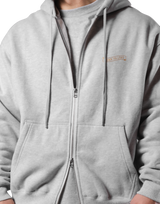Classic Flag Zip-Up Hoodie - Grey