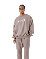 LÝFT Oversize Crew Neck Sweat - Beige