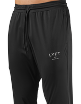 Tapered Stretch Rib Pants - Black