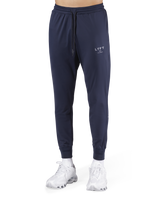 Tapered Stretch Rib Pants - Navy