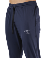 Tapered Stretch Rib Pants - Navy