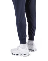 Tapered Stretch Rib Pants - Navy