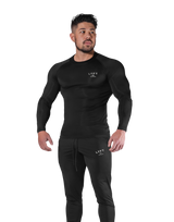 Slim Fit Stretch Long Sleeve T-Shirt - Black