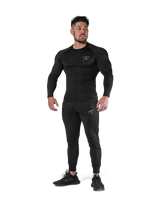 Slim Fit Stretch Long Sleeve T-Shirt - Black