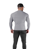 Slim Fit Stretch Long Sleeve T-Shirt - Grey