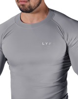 Slim Fit Stretch Long Sleeve T-Shirt - Grey