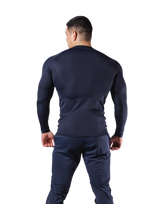 Slim Fit Stretch Long Sleeve T-Shirt - Navy