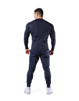 Slim Fit Stretch Long Sleeve T-Shirt - Navy