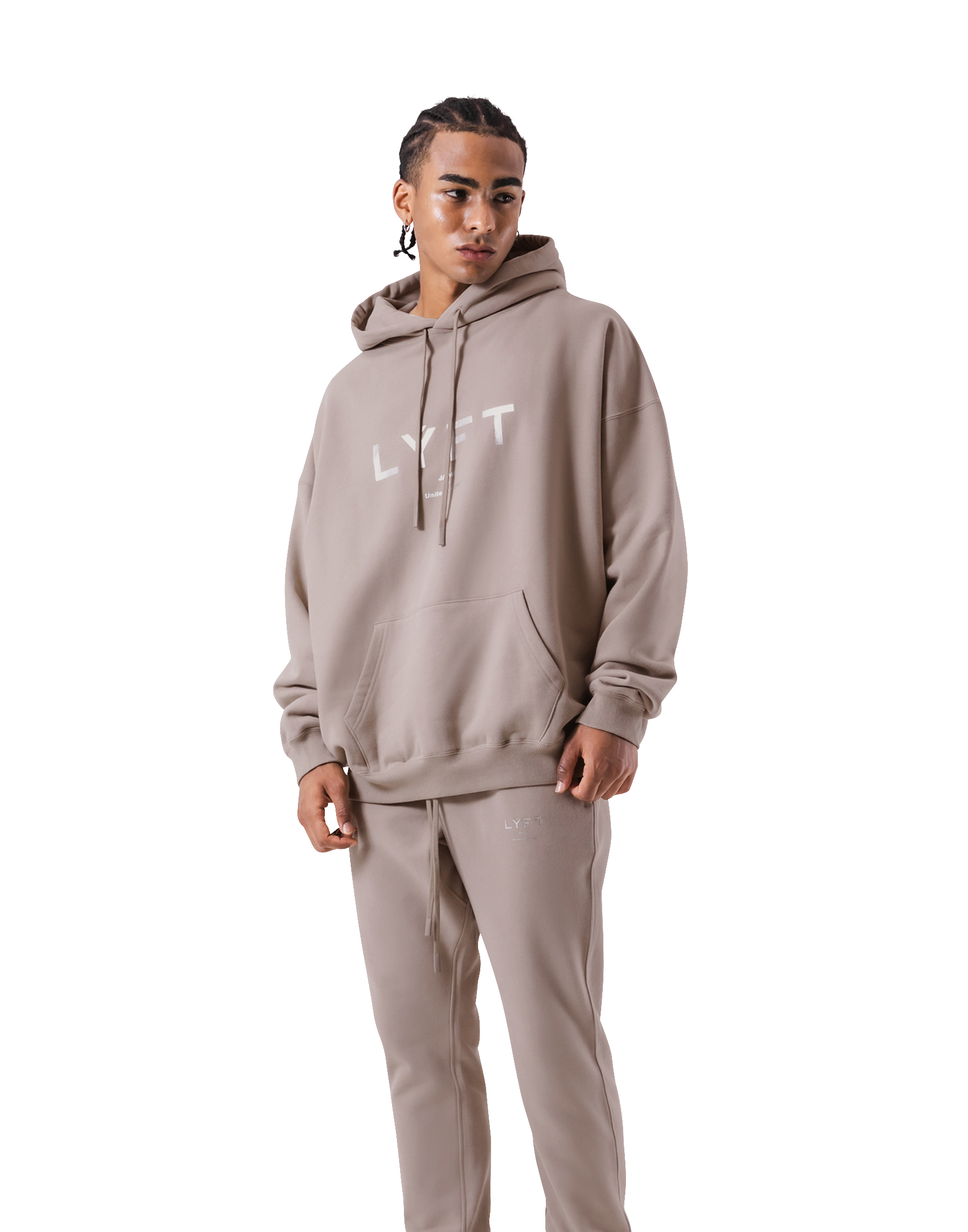 LÝFT Oversize Sweat Hoodie - Beige