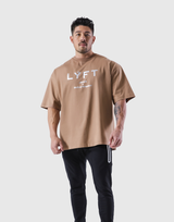 LÝFT Logo Big T-Shirt - Beige