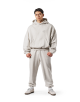 Back Ring Oversize Sweat Hoodie - Ivory