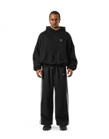 Back Ring Oversize Sweat Hoodie - Black