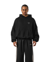 Back Ring Oversize Sweat Hoodie - Black