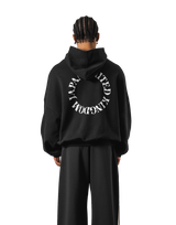 Back Ring Oversize Sweat Hoodie - Black