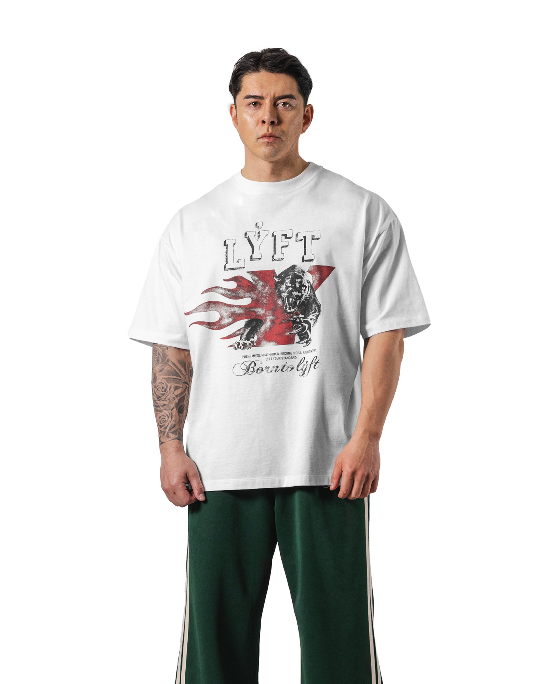 Panther Ý Graphic Vintage Big T-Shirt - White – LÝFT