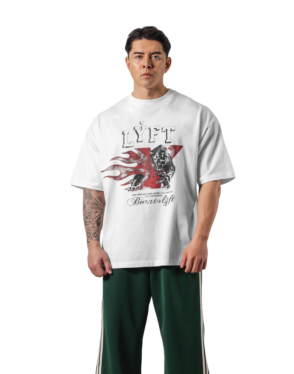 Panther Ý Graphic Vintage Big T-Shirt - White