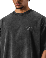 One Point LÝFT Logo Vintage Big T-Shirt - Black