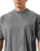 One Point LÝFT Logo Vintage Big T-Shirt - D.Grey