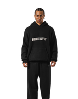 BTL Double Jacquard Knit Hoodie - Black