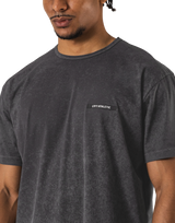 Stretch Nylon Wappen Vintage T-Shirt - D.Grey