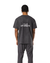 Stretch Nylon Wappen Vintage T-Shirt - D.Grey