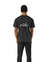 Stretch Nylon Wappen Vintage T-Shirt - Black