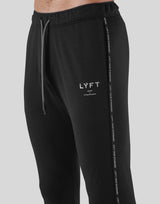 Logo Line Stretch Pants - Black